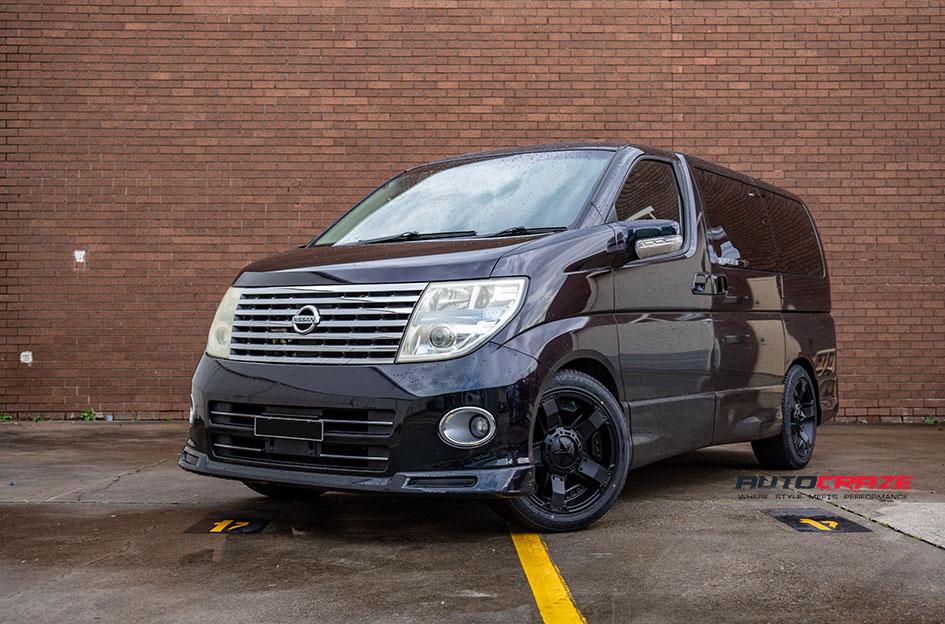 NISSAN ELGRAND ROCKSTAR XD MATTE BLACK